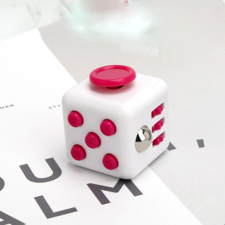 Кубик антистрес Fidget Cube 14125 3.5х3.5х4 см білий з рожевим - Інтернет-магазин спільних покупок ToGether