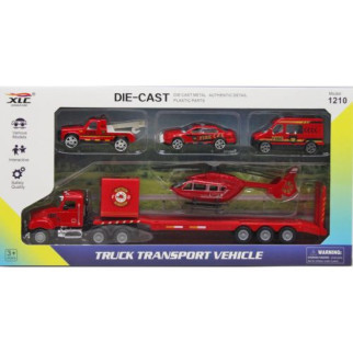 Автовоз із пожежною технікою "Truck transport" - Інтернет-магазин спільних покупок ToGether