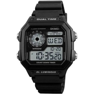 Годинник наручний чоловічий SKMEI 1299BK, годинник наручний електронний тактичний, годинник для військовослужбовців - Інтернет-магазин спільних покупок ToGether