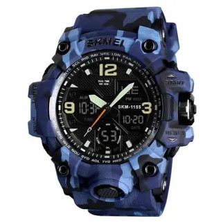 Годинник наручний чоловічий SKMEI 1155BCMBU, армійський годинник протиударний, чоловічий тактичний годинник - Інтернет-магазин спільних покупок ToGether