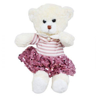 Мʼяка іграшка "Ведмедик у капюшоні" в рожевому, 30 см Вид 3 - Інтернет-магазин спільних покупок ToGether