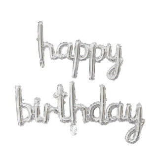 Набір надувних кульок Happy Birthday 14358 2 сріблясті предмети - Інтернет-магазин спільних покупок ToGether