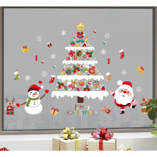 Набір новорічних наклейок на вікно Happy New Year 3 13798 60х90 см 1 лист - Інтернет-магазин спільних покупок ToGether