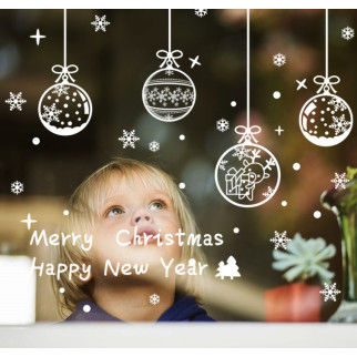 Набір новорічних наклейок на вікно Merry Christmas 2 13747 30х43 см 2 листа - Інтернет-магазин спільних покупок ToGether