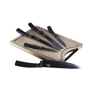 Набір ножів з дошкою Berlinger Haus Black Royal Collection BH-2549 6 предметів - Інтернет-магазин спільних покупок ToGether