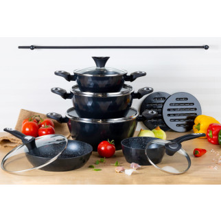 Набір посуду Edenberg EB-5636 12 предметів чорний - Інтернет-магазин спільних покупок ToGether
