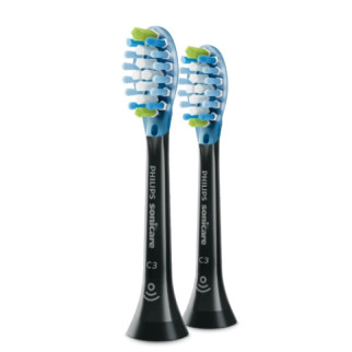 Насадка для щітки Philips Sonicare C3 Premium Plaque Control HX9042-33 2 шт чорна - Інтернет-магазин спільних покупок ToGether