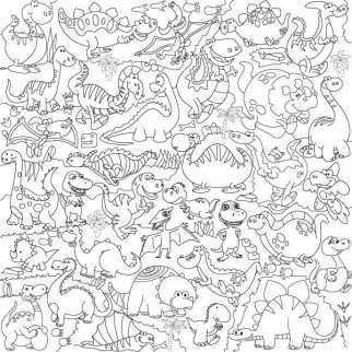 Шпалери-розмальовки Динозаврики 60*60 C-60005 - Інтернет-магазин спільних покупок ToGether