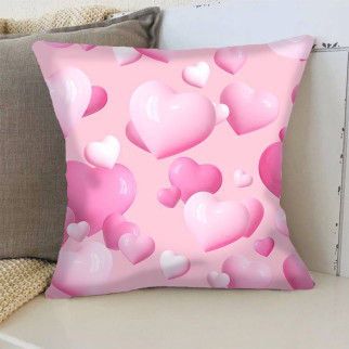 Подушка 3D Рожеві серця 3358_D 15738 35х35 см - Інтернет-магазин спільних покупок ToGether