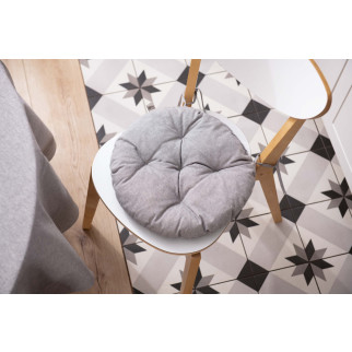 Подушка на стілець кругла Ardesto Oliver ART-03-OD 40 см сіра - Інтернет-магазин спільних покупок ToGether