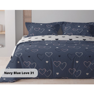 Постільна білизна двоспальне ТЕП Happy Sleep Navy Blue Love 31 ТЕП 2-03795-24829 180х215 см - Інтернет-магазин спільних покупок ToGether