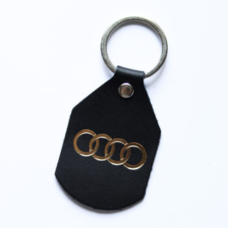 Брелок з логотипом авто "Audi" чорний з позолотою. - Інтернет-магазин спільних покупок ToGether