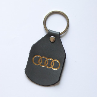 Брелок з логотипом авто "Audi" сірий з позолотою. - Інтернет-магазин спільних покупок ToGether