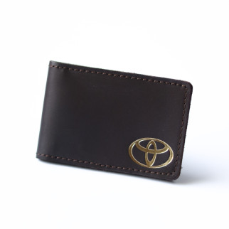 Обкладинка для ID-паспорта "Toyota",темно-коричнева з позолотою. - Інтернет-магазин спільних покупок ToGether