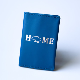 Обкладинка для паспорта "Home",блакитна з посрібленням - Інтернет-магазин спільних покупок ToGether