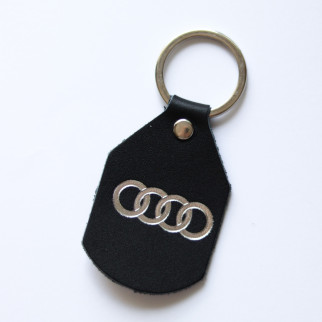 Брелок з логотипом авто "Audi" чорний з посрібленням. - Інтернет-магазин спільних покупок ToGether