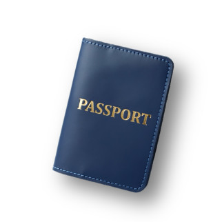 Обкладинка для паспорта "Passport",темно-синя з позолотою. - Інтернет-магазин спільних покупок ToGether