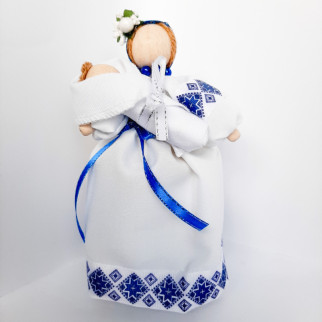 Берегиня Мати Українська декоративна лялька в стилі мотанка оберіг амулет весільний подарунок мама з немовлям кукла скарбничка оберег - Інтернет-магазин спільних покупок ToGether