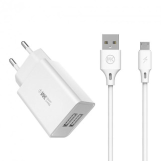 Зарядний пристрій USB WK Micro USB WP-U56m-White білий - Інтернет-магазин спільних покупок ToGether