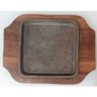 Сковорода чавунна на дерев'яній підставці Empire EM-9967 15х15 см - Інтернет-магазин спільних покупок ToGether