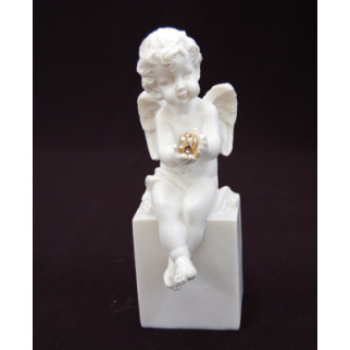 Фігурка декоративна Lefard Ангел на кубі 390-118 18 см біла - Інтернет-магазин спільних покупок ToGether