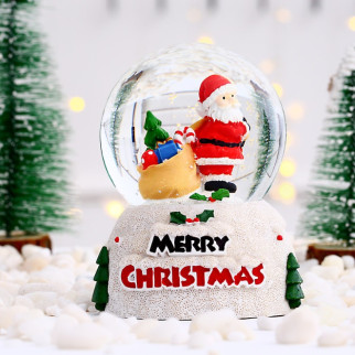 Куля новорічна декоративна з підсвіткою Дід Мороз 13987 10.5х7 см - Інтернет-магазин спільних покупок ToGether