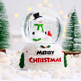 Куля новорічна декоративна з підсвіткою Сніговик 13989 10.5х7 см - Інтернет-магазин спільних покупок ToGether