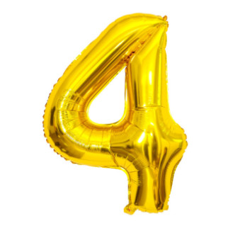 Кулька надувна Цифра Золото 4 7969 40х98 см - Інтернет-магазин спільних покупок ToGether
