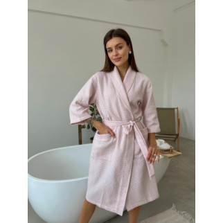 Жіночий халат шаль Ланцюжок, ніжно-рожевий M - Інтернет-магазин спільних покупок ToGether