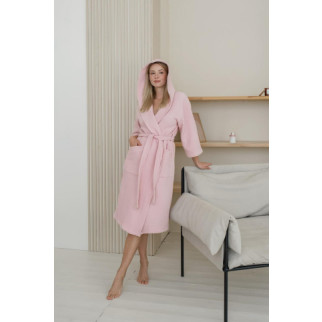 Халат Жіночий банний з капюшоном, рожевий XL - Інтернет-магазин спільних покупок ToGether