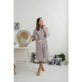 Жіночий Вафельний халат шаль, лавандово-сірий - Інтернет-магазин спільних покупок ToGether