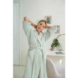 Вафельний халат Жіночий шаль, м'ятний XL - Інтернет-магазин спільних покупок ToGether