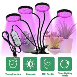 Ультрафіолетова USB-лампа для росту рослин 4 голови 60 Вт - Інтернет-магазин спільних покупок ToGether