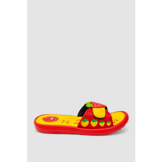 Шльопанці дитячі для дівчаток 243R6009b-17, колір Червоно-жовтий - Інтернет-магазин спільних покупок ToGether