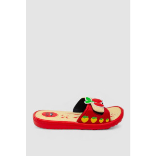 Шльопанці дитячі для дівчаток, колір червоно-бежевий, 243R6009b-17A - Інтернет-магазин спільних покупок ToGether