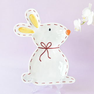 Тарілка керамічна Кролик Великодній 6801 25.6х18.5х2.3 см - Інтернет-магазин спільних покупок ToGether