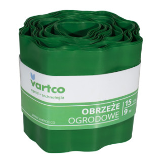 Бордюрна пластикова стрічка 15 см 9 метрів зелена VARTCO (Польща) - Інтернет-магазин спільних покупок ToGether