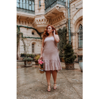 Жіноча сукня-сарафан з льону  Пудра 50 - Інтернет-магазин спільних покупок ToGether