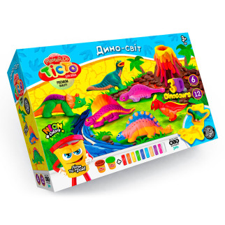 Набір для ліплення Danko Toys Master Do Динозаври TMD-10-04U 12 кольорів - Інтернет-магазин спільних покупок ToGether