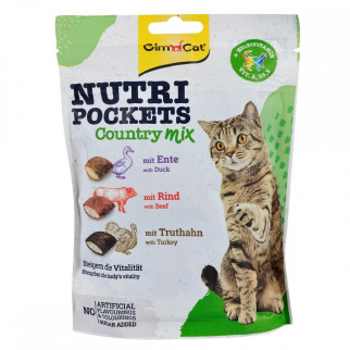 Ласощі для котів GimCat Nutri Pockets Country Mix асорті смаків 150 гр - Інтернет-магазин спільних покупок ToGether