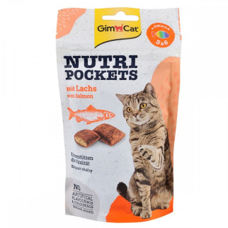 Ласощі для котів GimCat Nutri Pockets Salmon & Omega 3+6 з лососем 60 гр - Інтернет-магазин спільних покупок ToGether