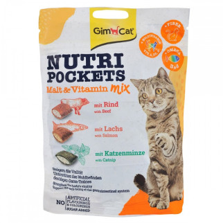 Ласощі для котів GimCat Nutri Pockets Malt & Vitamin Mix асорті смаків 150 гр - Інтернет-магазин спільних покупок ToGether