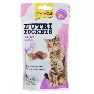 Ласощі для котів GimCat Nutri Pockets Duck & Multivitamin з качкою 60 гр - Інтернет-магазин спільних покупок ToGether