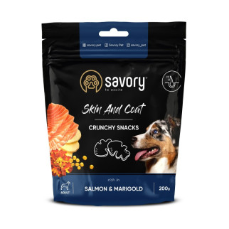 Ласощі для собак Savory Dog Skin And Coat Crunchy Snack з лососем 200 гр - Інтернет-магазин спільних покупок ToGether