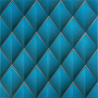 Панель стінова 3D 700х700х4мм ромб синій (D) SW-00001985 - Інтернет-магазин спільних покупок ToGether