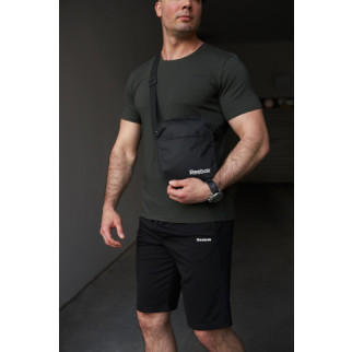 Комплект чоловічий Reebok: футболка хакі + шорти чорні + барсетка чорна - Інтернет-магазин спільних покупок ToGether