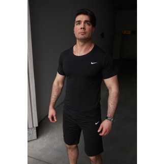 Комплект чоловічий Nike: футболка чорна + шорти чорні - Інтернет-магазин спільних покупок ToGether