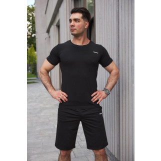 Комплект чоловічий Reebok: футболка чорна + шорти чорні - Інтернет-магазин спільних покупок ToGether