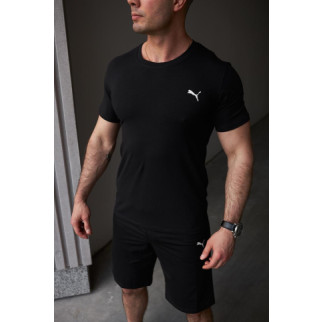 Комплект чоловічий Puma: футболка чорна + шорти чорні - Інтернет-магазин спільних покупок ToGether