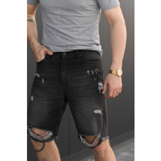 Шорти джинсові Чорні /світлі потертості - Інтернет-магазин спільних покупок ToGether